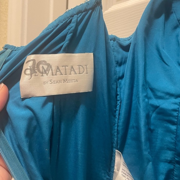 Vintage Je Matadi Fully Beaded Silk High Low Gown Size M - Picture 11 of 14